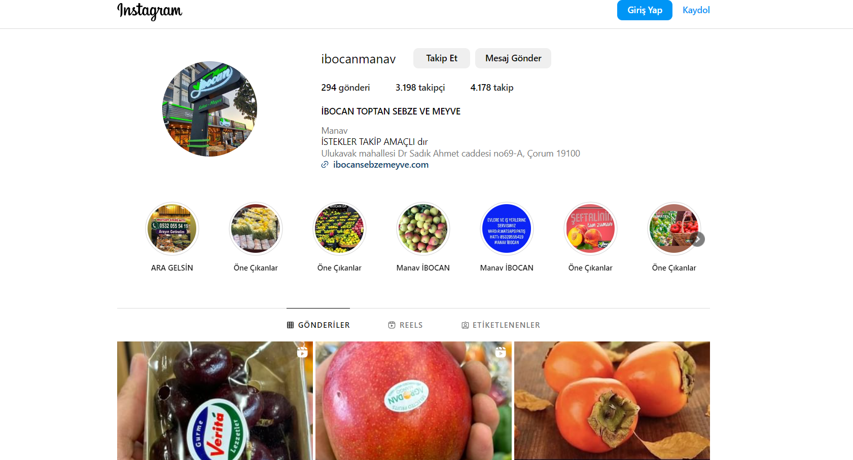 ibocan market sosyal medya